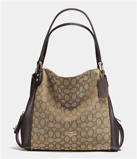 coach bag with side pockets.